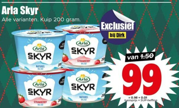 Arla   vruchtenyoghurt folder aanbieding bij  Dirk - details