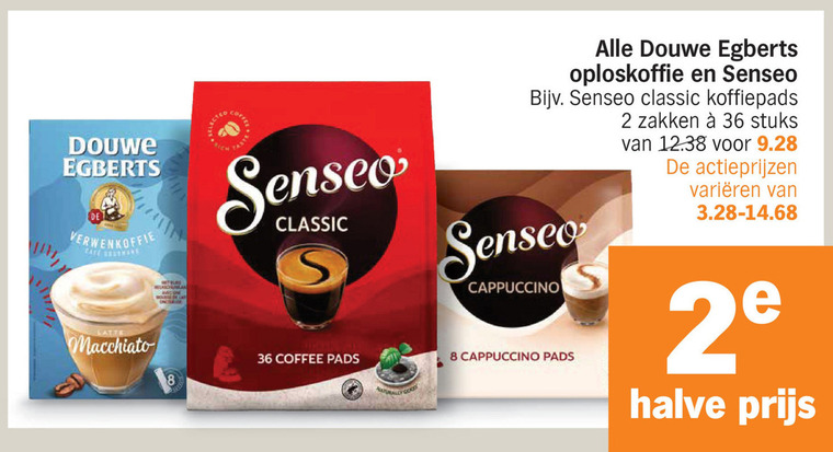 Douwe Egberts   koffiepad, oploskoffie folder aanbieding bij  Albert&nbsp;Heijn - details