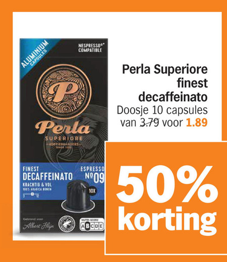 Perla   koffiecups folder aanbieding bij  Albert&nbsp;Heijn - details