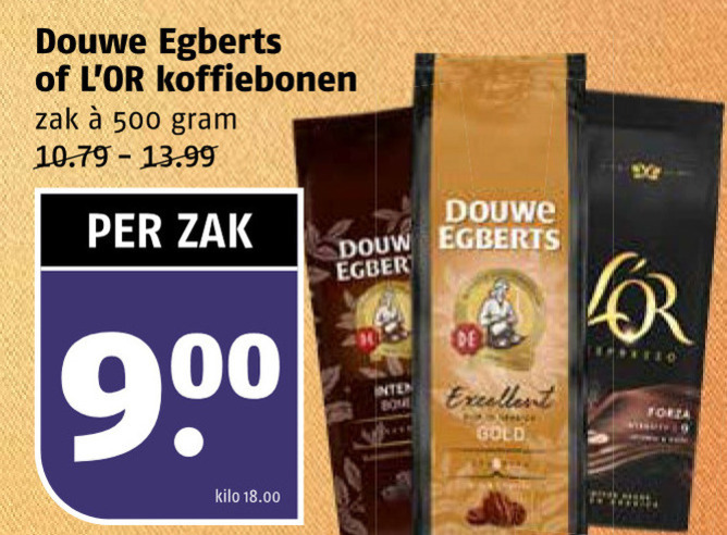 Douwe Egberts   koffiebonen folder aanbieding bij  Poiesz - details