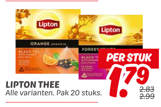Lipton   thee folder aanbieding bij  Dekamarkt - details
