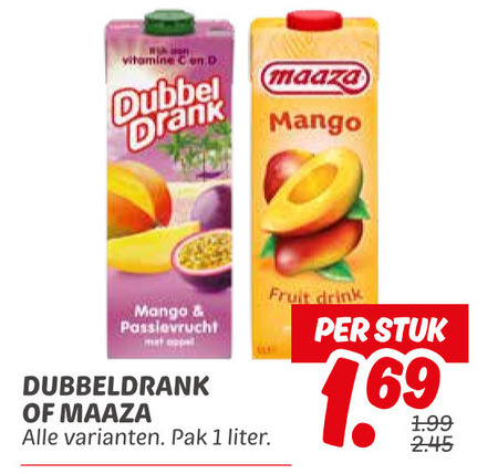 Maaza   fruitdrank folder aanbieding bij  Dekamarkt - details