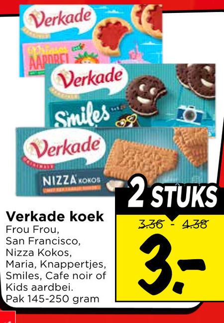 Verkade   biscuits folder aanbieding bij  Vomar - details