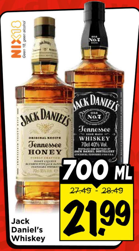 Jack Daniels   whisky folder aanbieding bij  Vomar - details
