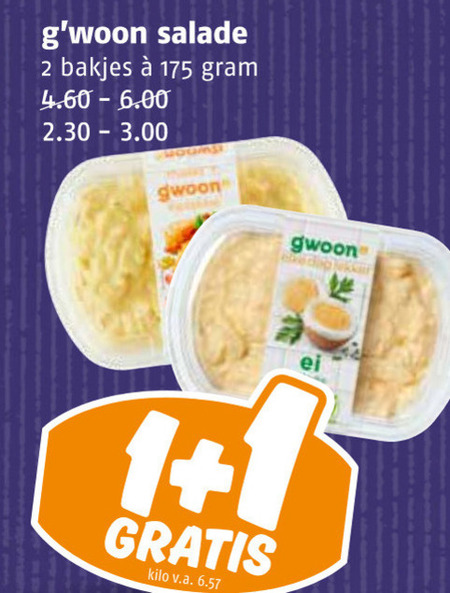 Gwoon   salade folder aanbieding bij  Poiesz - details