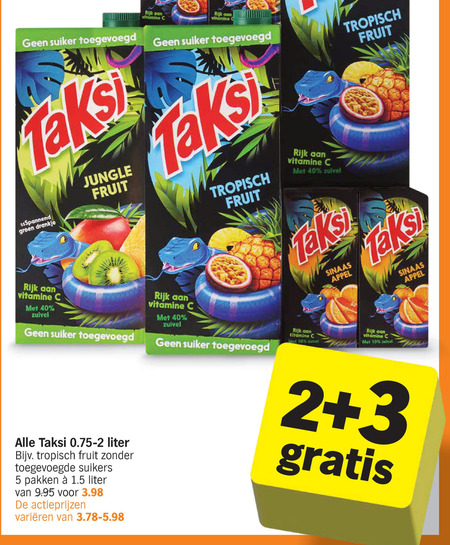 Taksi   fruitdrank folder aanbieding bij  Albert&nbsp;Heijn - details
