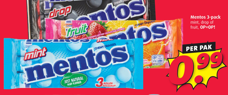 Mentos   snoep folder aanbieding bij  Boni - details