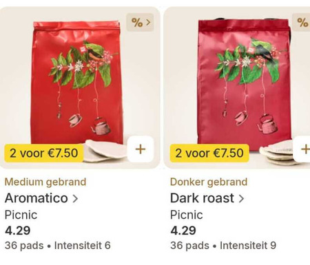 Picnic Huismerk   koffiepad folder aanbieding bij  Picnic - details