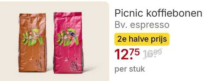 Picnic Huismerk   koffiebonen folder aanbieding bij  Picnic - details