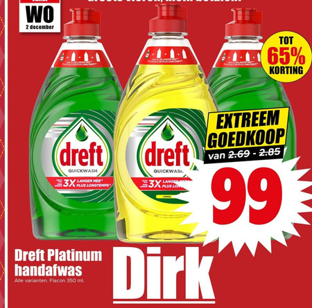 Dreft   afwasmiddel folder aanbieding bij  Dirk - details