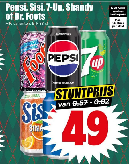 Sisi   frisdrank, cola folder aanbieding bij  Dirk - details