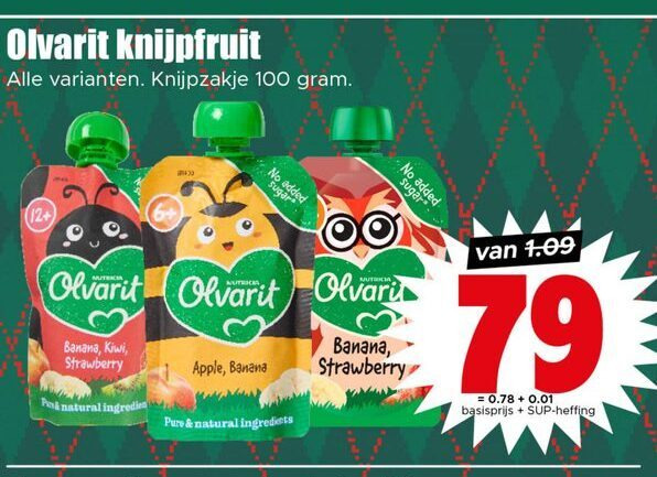 Olvarit   babyvoeding folder aanbieding bij  Dirk - details