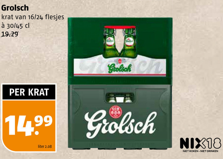Grolsch   krat bier folder aanbieding bij  Poiesz - details