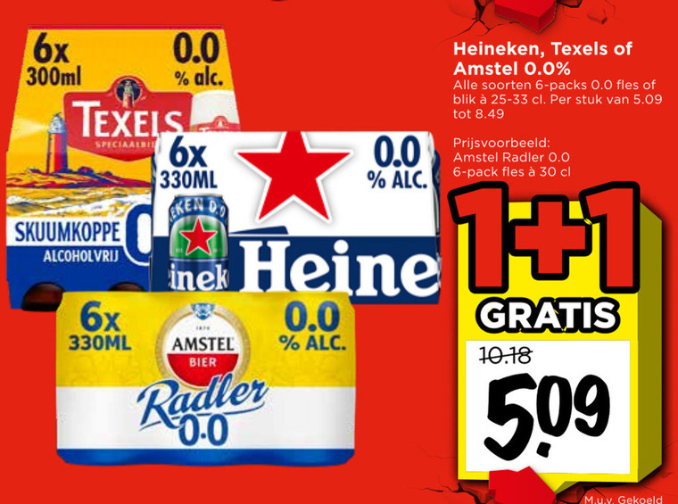 Texels   blikje bier, alcoholvrij bier folder aanbieding bij  Vomar - details
