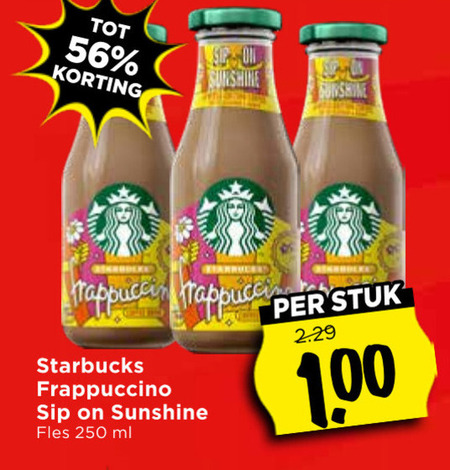 Starbucks   ijskoffie folder aanbieding bij  Vomar - details