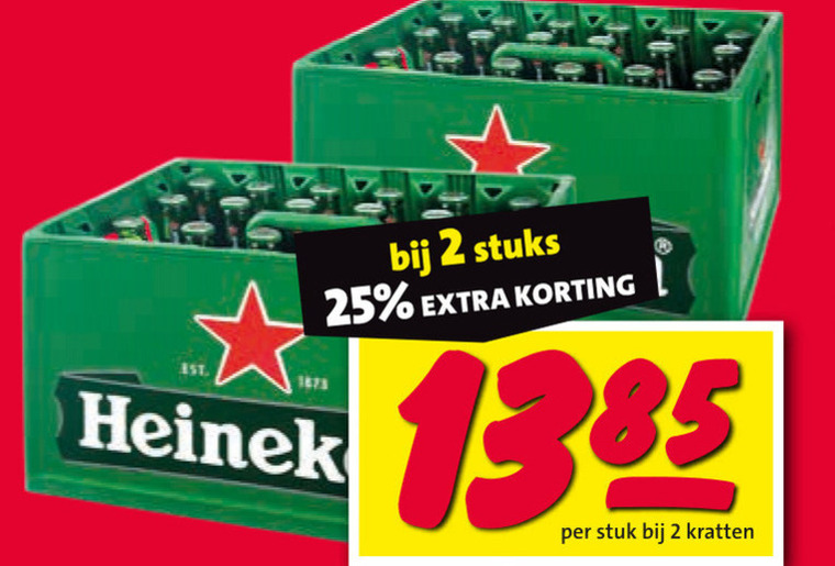 Heineken   krat bier folder aanbieding bij  Nettorama - details