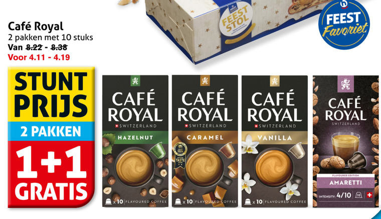 Cafe Royal   koffiecups folder aanbieding bij  Hoogvliet - details