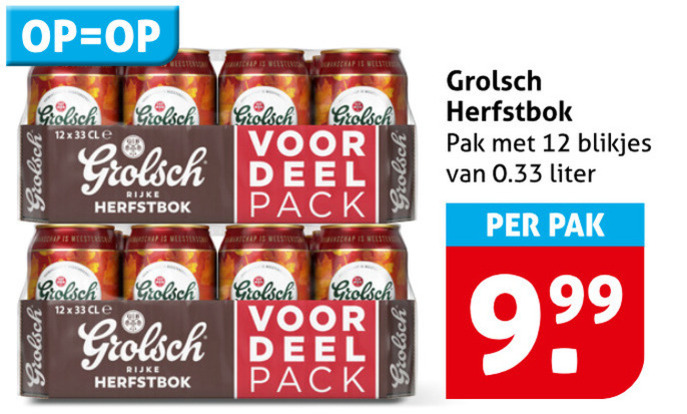 Grolsch   bokbier folder aanbieding bij  Hoogvliet - details
