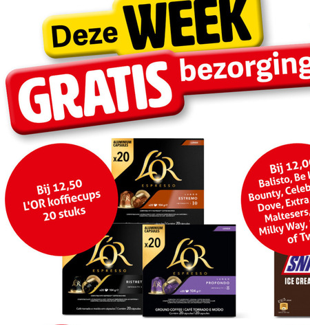 Douwe Egberts L Or   koffiecups folder aanbieding bij  Hoogvliet - details