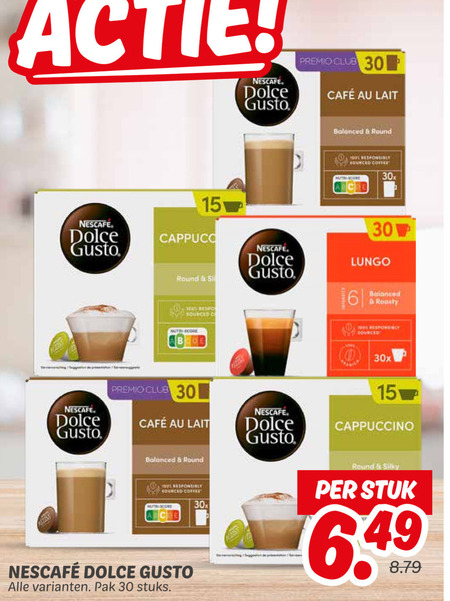 Nescafe   dolce gusto capsules folder aanbieding bij  Dekamarkt - details