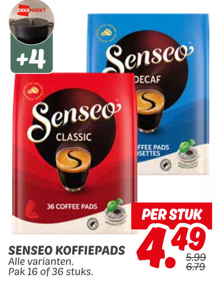 Douwe Egberts Senseo   koffiepad folder aanbieding bij  Dekamarkt - details