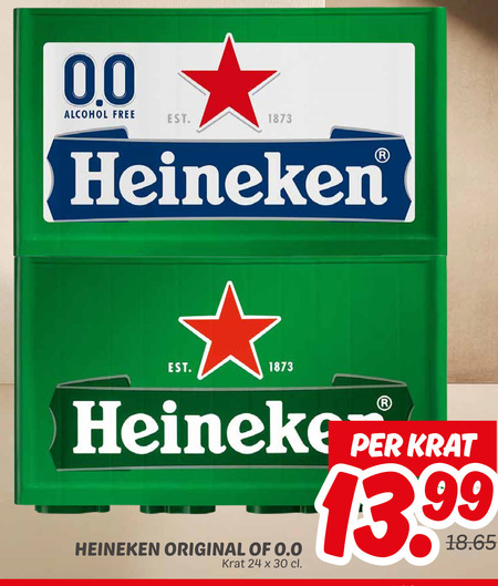 Heineken   krat bier folder aanbieding bij  Dekamarkt - details