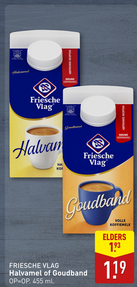 Friesche Vlag   koffiemelk folder aanbieding bij  Aldi - details