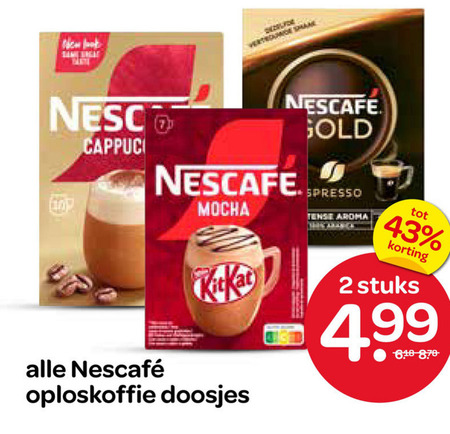 Nescafe   oploskoffie folder aanbieding bij  Spar - details