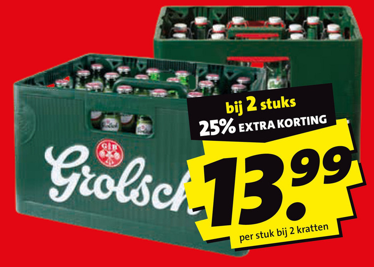 Grolsch   krat bier folder aanbieding bij  Boni - details