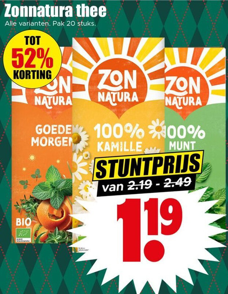 Zonnatura   thee folder aanbieding bij  Dirk - details