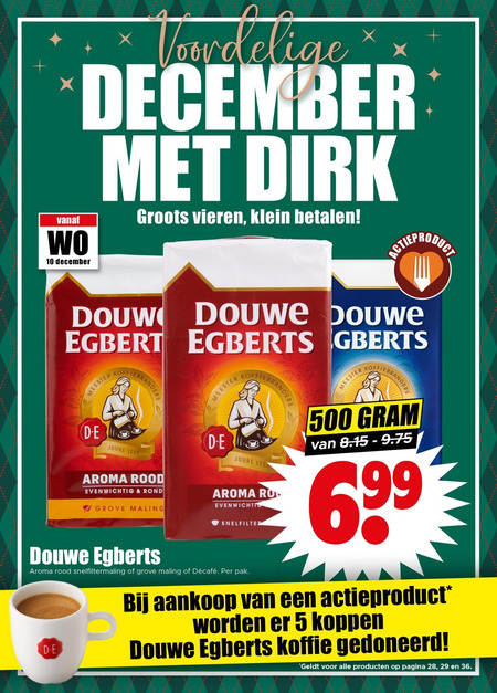 Douwe Egberts   koffie folder aanbieding bij  Dirk - details