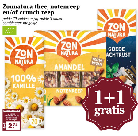 Zonnatura   thee, mueslireep folder aanbieding bij  MCD&nbsp;Supermarkt&nbsp;Basis - details