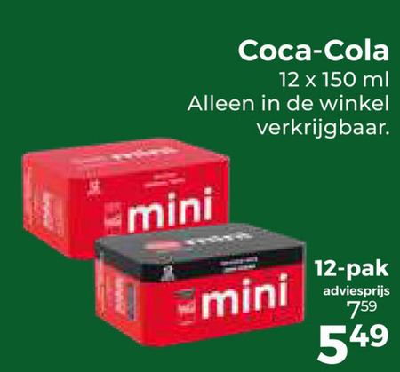 coca-cola cola 12 150 coca ml mini pak folder aanbieding bij Trekpleister Coca-Cola cola folder aanbieding bij Trekpleister - details