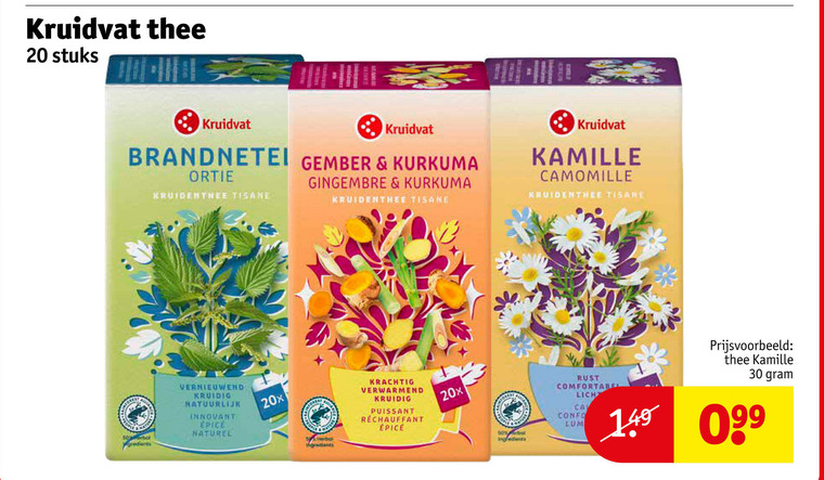 Kruidvat Huismerk   thee folder aanbieding bij  Kruidvat - details
