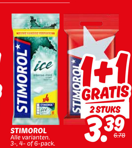 Stimorol   kauwgom folder aanbieding bij  Dekamarkt - details