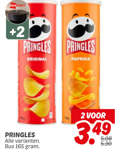 Pringles   chips folder aanbieding bij  Dekamarkt - details