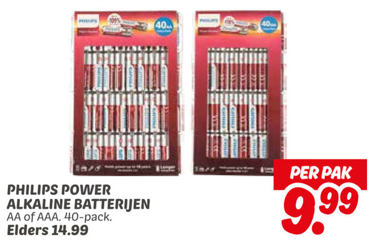 Philips   batterij folder aanbieding bij  Dekamarkt - details