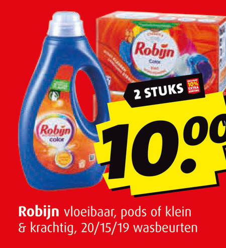 Robijn   wasmiddel folder aanbieding bij  Boni - details