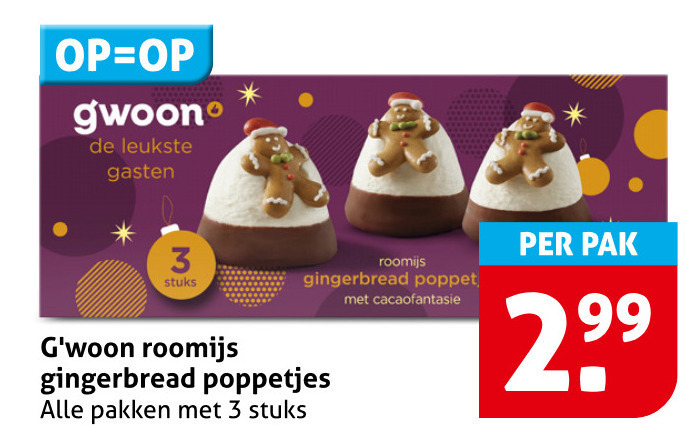 Gwoon   roomijs folder aanbieding bij  Hoogvliet - details