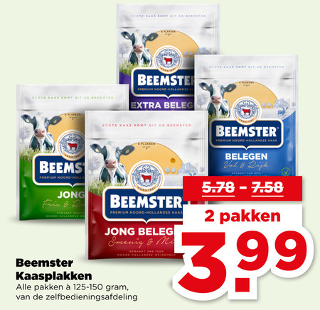 Beemster   kaasplakken folder aanbieding bij  Plus - details