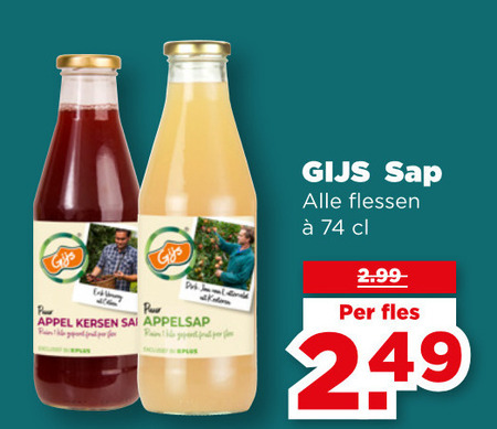Gijs   appelsap folder aanbieding bij  Plus - details