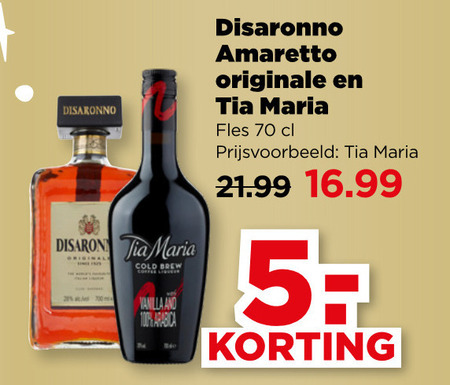 Tia Maria   amaretto, likeur folder aanbieding bij  Plus - details