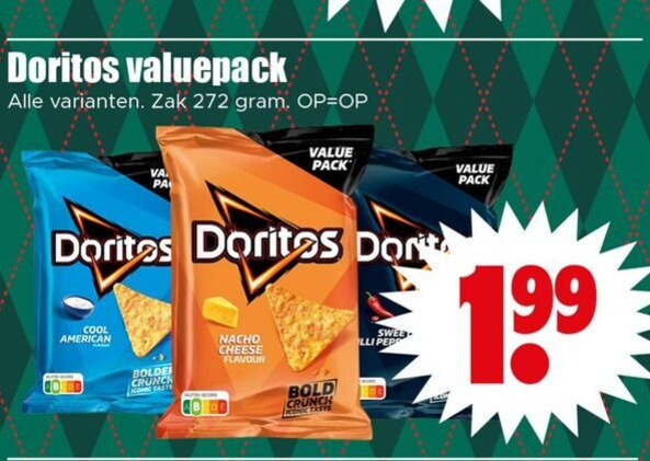 Doritos   chips folder aanbieding bij  Dirk - details