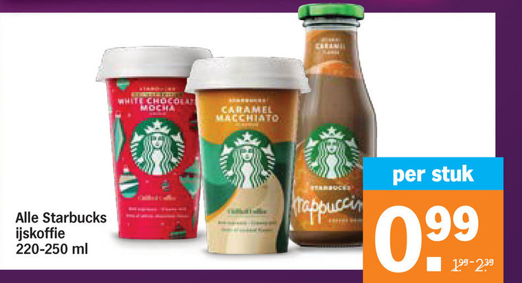 Starbucks   ijskoffie folder aanbieding bij  Albert&nbsp;Heijn - details