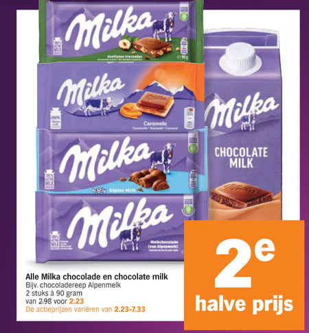 Milka   chocolademelk, chocolade folder aanbieding bij  Albert&nbsp;Heijn - details