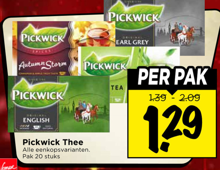 Pickwick   thee folder aanbieding bij  Vomar - details