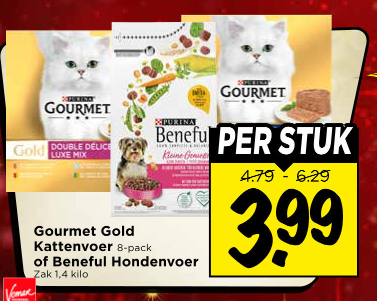 Gourmet   kattenvoer, hondenvoer folder aanbieding bij  Vomar - details