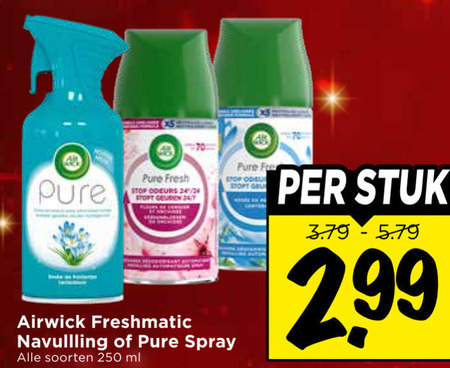 airwick luchtverfrisser 250 fresh stop 24 stopt freshmatic spray soorten ml gel stuk folder aanbieding bij Vomar Airwick luchtverfrisser folder aanbieding bij Vomar - details