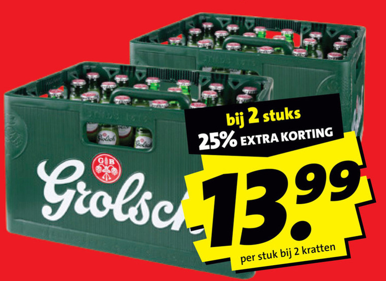 Grolsch   krat bier folder aanbieding bij  Boni - details