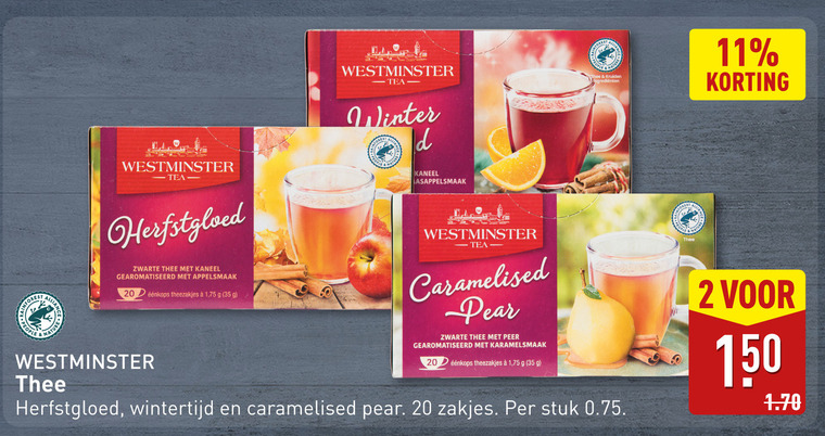 Westminster   thee folder aanbieding bij  Aldi - details